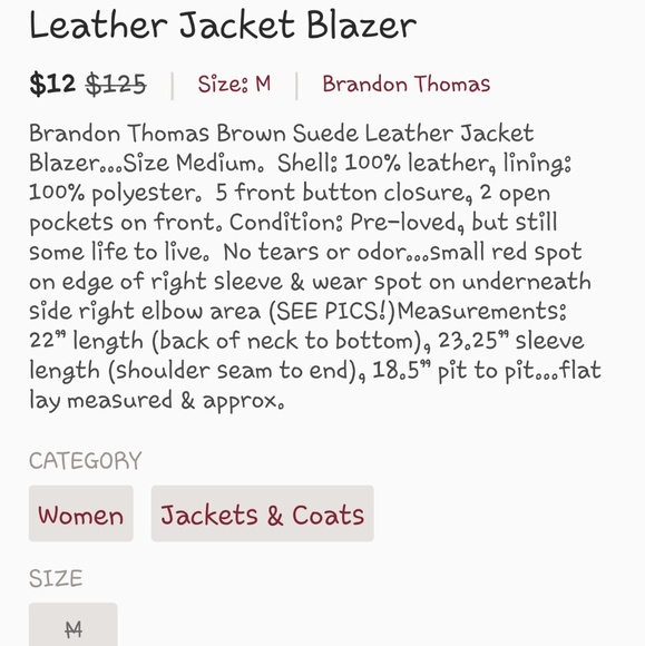 Brandon Thomas leather/suede jacket - Picture 8 of 8